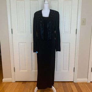 New Black Dress w crystals & Jacket